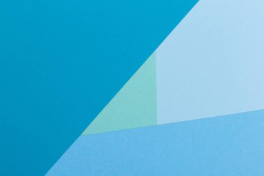 Kağıt mavi, yeşil, pastel boş arka plan, geometrik olarak yer. Sunular için renk boş, kopyalama alanı.