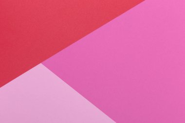 Kağıt pembe, kırmızı, pastel boş arka plan, geometrik olarak yer. Sunular için renk boş, kopyalama alanı.