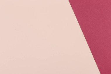 Kağıt ışık bej, bordo, kırmızı boş arka plan, geometrik olarak yer. Sunular için renk boş, kopyalama alanı.