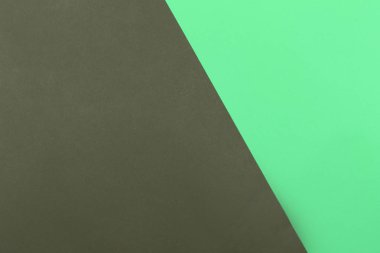 Kağıt yeşili, siyah boş arka plan, geometrik olarak konumlanmış. Sunular için renk boş, kopyalama alanı.