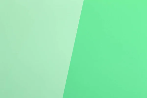 纸蓝色，绿色空背景，几何位置。演示文稿的颜色空白，复制空间. — 图库照片