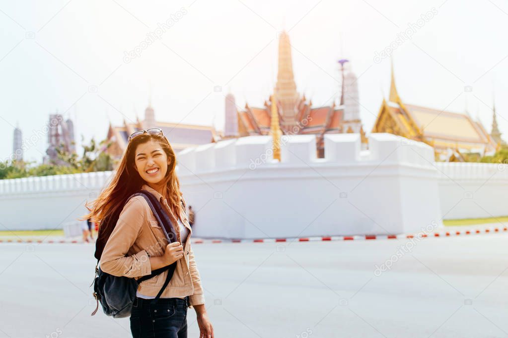 Young tourist traveling in Bangkok, Thailand