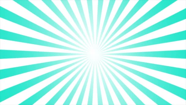 Мультипликационный комический всплеск солнца, вспышка звезд вращающаяся и вращающаяся бесконечная петля в стиле ретро-винтажа — стоковое видео