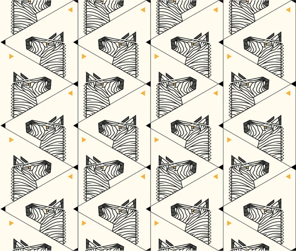 Zebra pattern Triangle shape,vector illustration