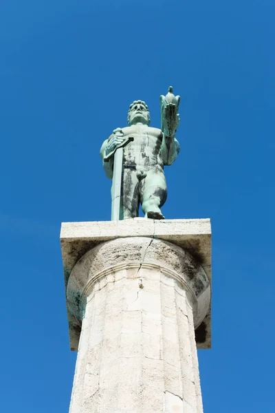 Monumento Victor Fortezza Kalemegdan Belgrado Serbia — Foto Stock