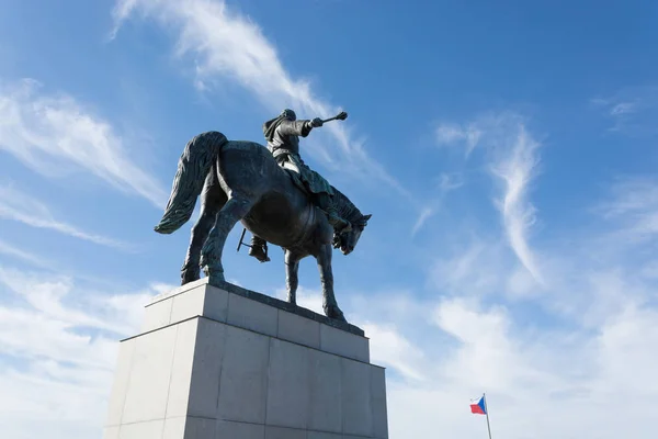 Monumento Jan Zizkov Praga Repubblica Ceca Una Chiara Giornata Estiva — Foto Stock