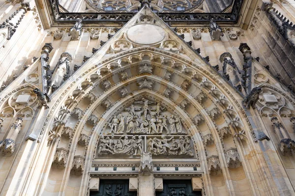 Die Kathedrale Des Heiligen Vitus 1344 Prag Tschechische Republik Frontportal — Stockfoto