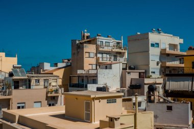 Heraklion, Yunanistan - 22 Eylül 2025 - Girit kentinin panoramik manzarası