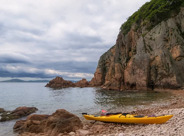 Mořský Kajak Pobřeží Moře — Stock fotografie