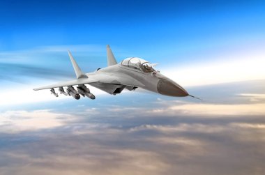 Hız hareket gökyüzü akşam yüksek uçan bir savaş göreve uçak askeri avcı jet