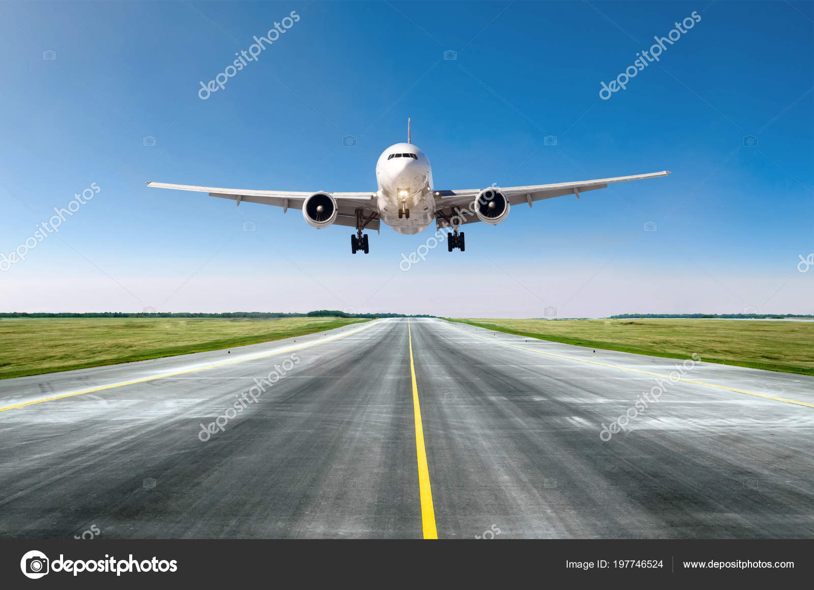 Airplane Aircraft Flying Departure Flight Landing Runway Good Weather Clear Stock Photo By C psky Airplane Aircraft Flying Departure Flight Landing Runway Good Weather Clear Stock Photo By C psky