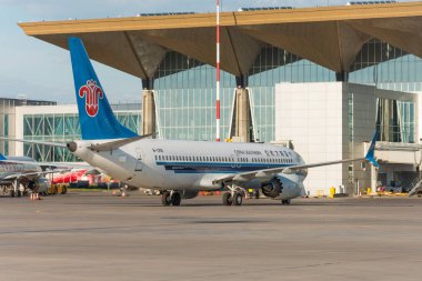 Boeing 737-8 en fazla Çin Güney, Havaalanı Pulkovo, Rusya Saint-Petersburg. 02 Haziran 2018