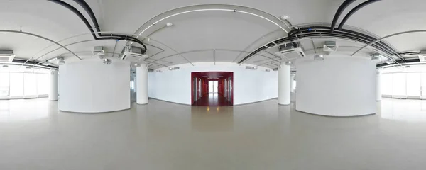 Proiezione Panoramica Sferica 360 Gradi Camera Vuota Interna Moderni Appartamenti — Foto Stock