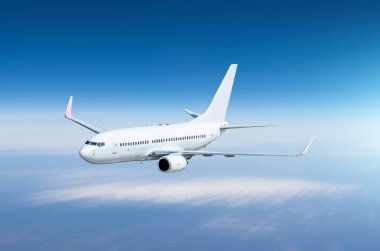 Uçak gökyüzünde bulutlar uçuş yolculuk güneş yükseklik hız Hareket Bulanıklığı yukarıda