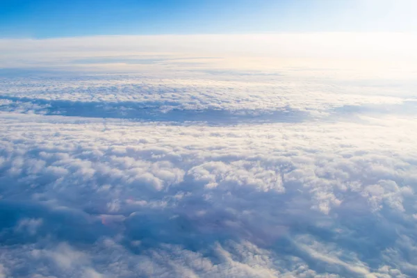 Zachmurzenie Chmury Poziomu Wysokość Lotu Samolotu Gładka Jednolita Tekstura Biały — Zdjęcie stockowe