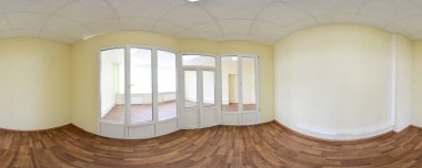 modern boş daire iç, derece seamless panorama 360 panorama görünümünde