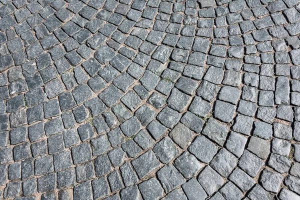 Umgewandelte Steine Verlegten Pflastersteine Form Eines Kreises Der Radius — Stockfoto