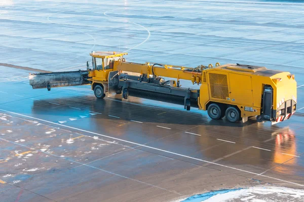 Máquina Remoção Neve Equipamentos Aeroporto — Fotografia de Stock