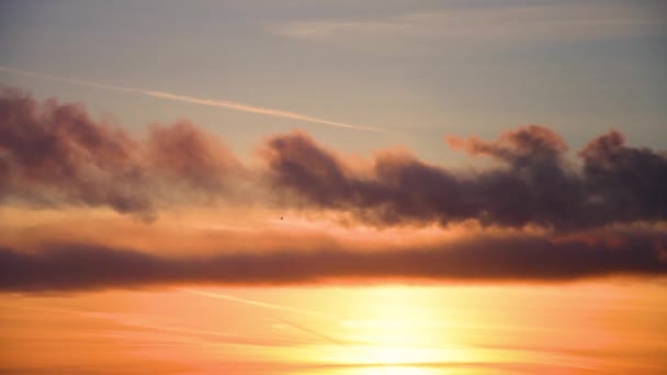 Nuages Sombres Fumée Nuages Coucher Soleil Pollution Atmosphérique — Video