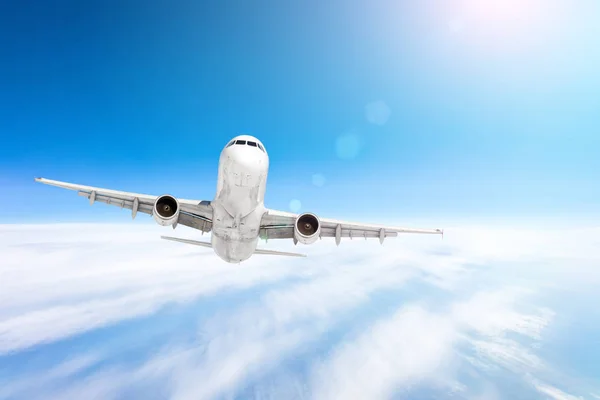 Uçak Mith Hareket Bulanıklığı Parlak Güneşli Etkisi Seyahat — Stok fotoğraf