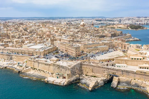 Vista aérea sobre a Valletta Malta durante o dia . — Fotografia de Stock