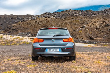 Bmw 1 Serisi 116d 5 kapılı. İtalya, Catania. Mayıs 12, 2019.