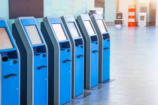 Self Service Kiosk Terminal Winkelen Betaling Registratie Meer — Stockfoto