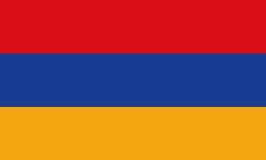Detaylı çizim ulusal bayrak Ermenistan