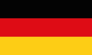 Detaylı çizim ulusal bayrak Almanya
