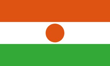 Detaylı çizim ulusal bayrak Nijer