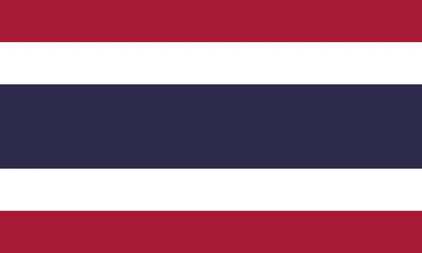 Detaljerad Illustration Flagga Thailand — Stock vektor