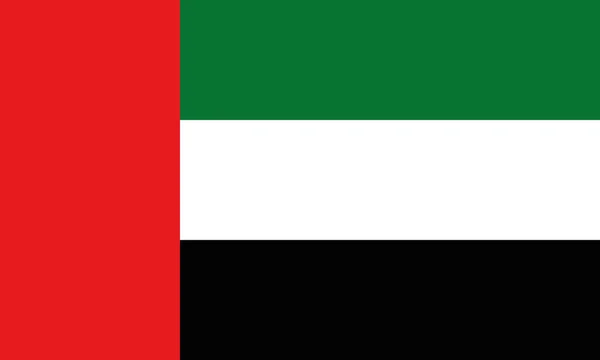 Szczegółowa Ilustracja Flagi Narodowej Zjednoczone Emiraty Arabskie — Wektor stockowy