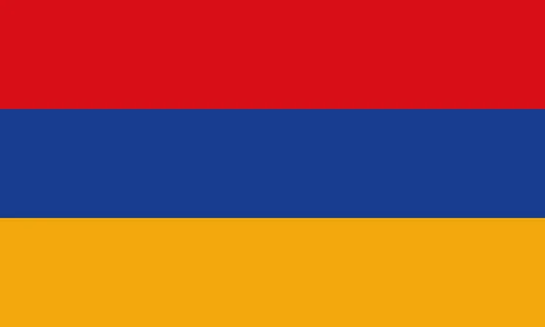 Detaillierte Abbildung Nationalflagge Armenien — Stockvektor