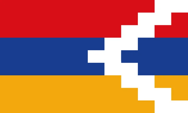 Detaillierte Abbildung Nationalflagge Artsakh — Stockvektor