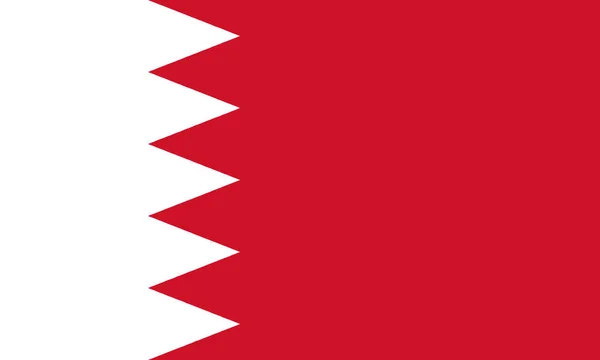 Detaylı Çizim Ulusal Bayrak Bahreyn — Stok Vektör
