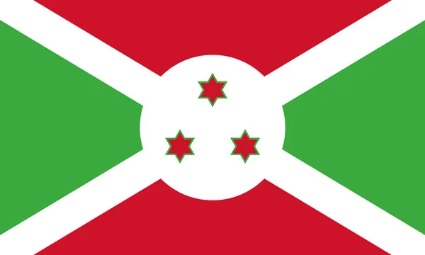 Ilustración Detallada Bandera Nacional Burundi — Vector de stock