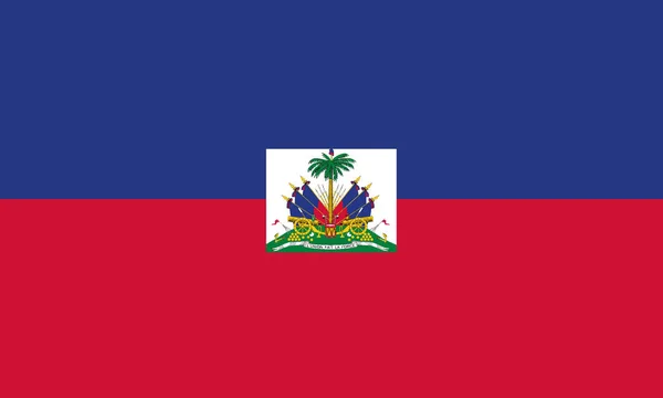 Detaljerad Illustration Flagga Haiti — Stock vektor
