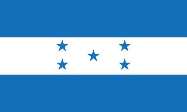 Gedetailleerde Illustratie Nationale Vlag Honduras — Stockvector