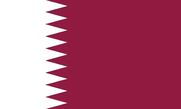 Gedetailleerde Illustratie Nationale Vlag Qatar — Stockvector