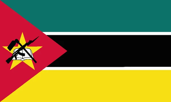 詳細なイラスト国旗モザンビーク — ストックベクタ
