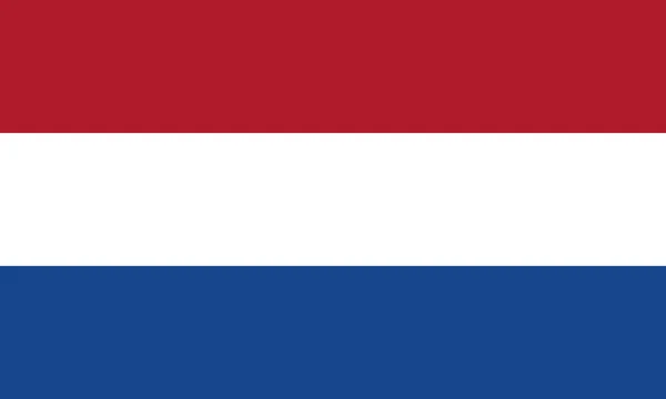 Detaillierte Abbildung Nationalflagge Niederlande — Stockvektor