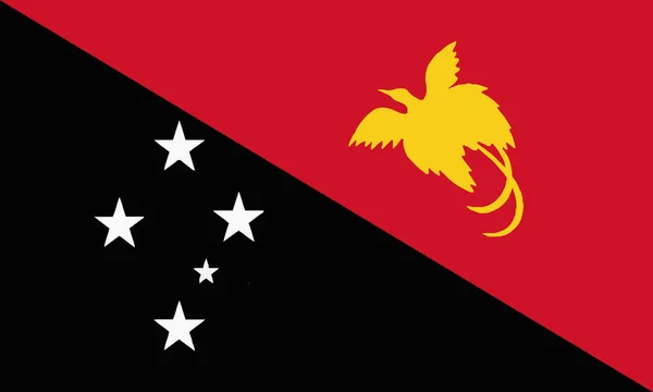 Detaljerad Illustration Flagga Papua Nya Guinea — Stock vektor