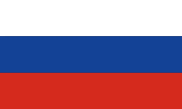 Gedetailleerde Illustratie Nationale Vlag Rusland — Stockvector