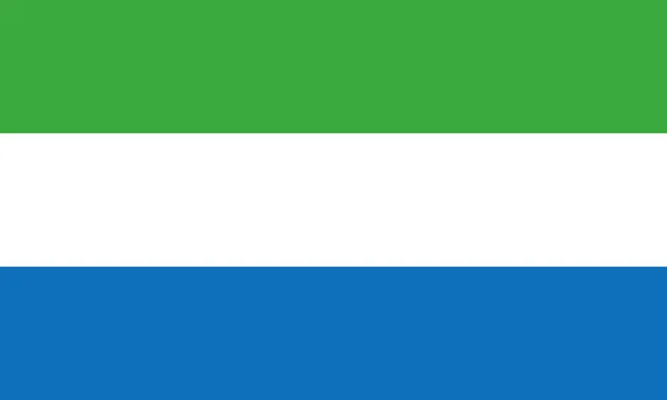 Ilustrasi Detail Bendera Nasional Sierra Leone - Stok Vektor