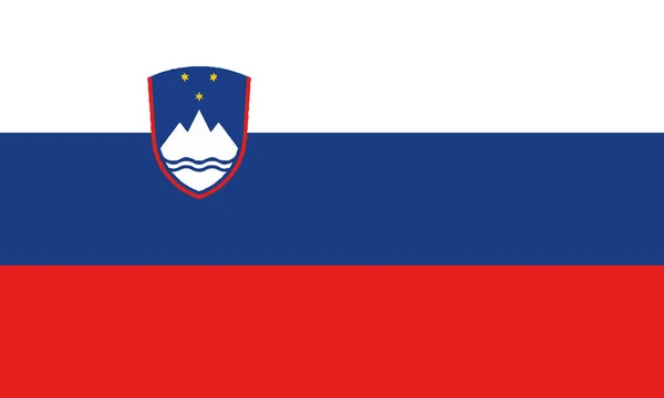 Detailed Illustration National Flag Slovenia — Stock Vector