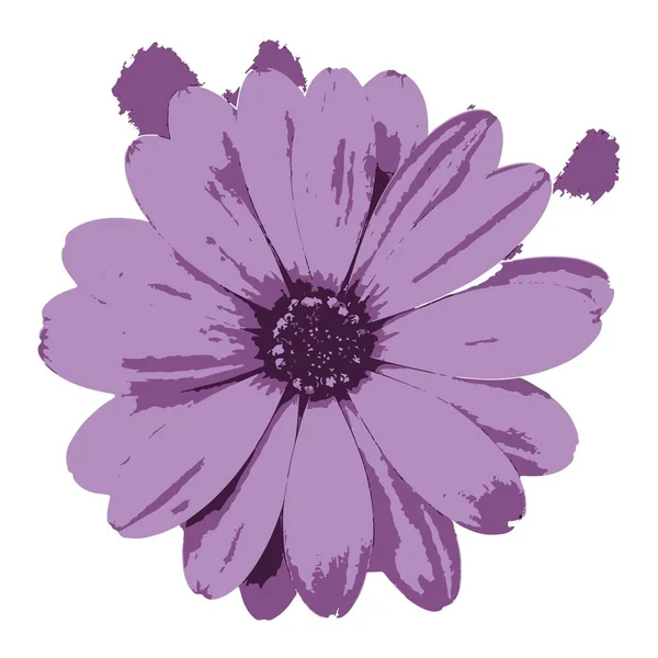 Kreative Zeichnung Blume Kunst Inspiriert Menschen Diese Zeichnung Einer Blume — Stockvektor