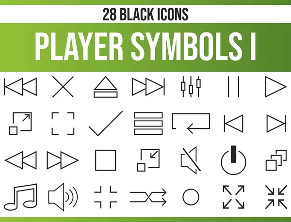 Pictogrammes Icônes Noirs Sur Les Icônes Navigation Cet Ensemble Icônes — Image vectorielle