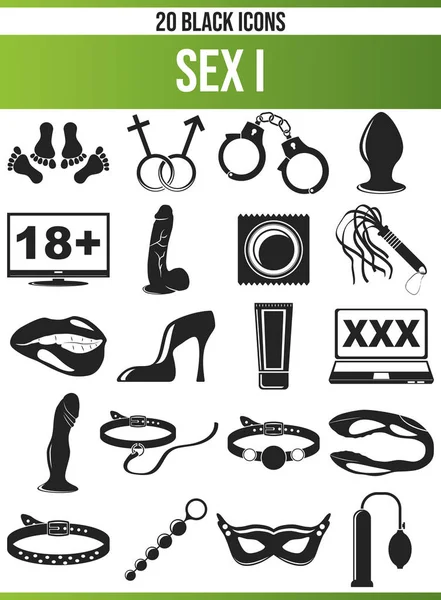 关于性的黑色象形文字 这个图标集是完美的创意的人和设计师谁需要在他们的平面设计性的主题 — 图库矢量图片
