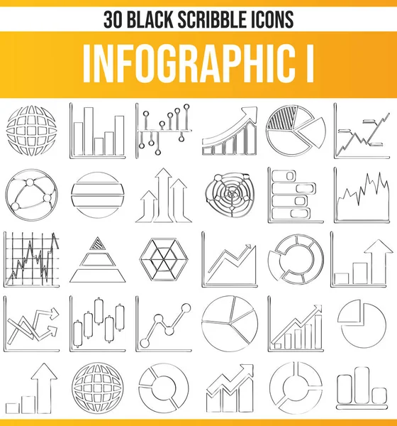 Schwarze Piktogramme Symbole Auf Der Infografik Dieses Icon Set Ist — Stockvektor