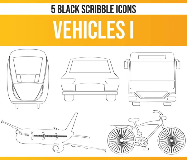 Черные Пиктограммы Значки Транспортных Средствах Набор Иконок Идеально Подходит Творческих Стоковая Иллюстрация